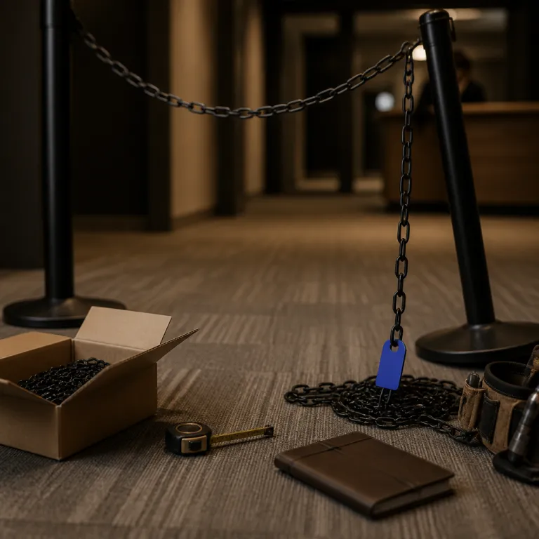 Rot weiße Absperrketten im Büromanagement: wie Office Manager Sicherheit, Kosten und Prozesse steuern