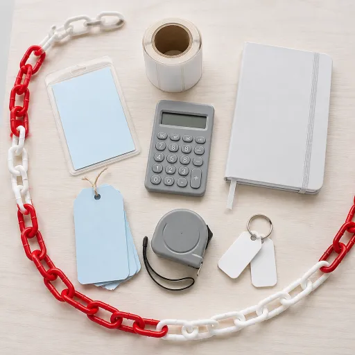 Rot weiße Absperrketten im Büromanagement: wie Office Manager Sicherheit, Ordnung und Kosten steuern